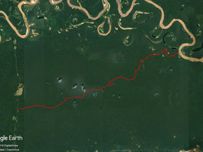Amazon trek to creek expedition overview map