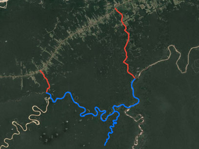 Tambopata Rafting 3 Days Satellite Map