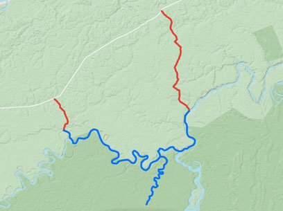 Tambopata Rafting 3 Days Terrain Map