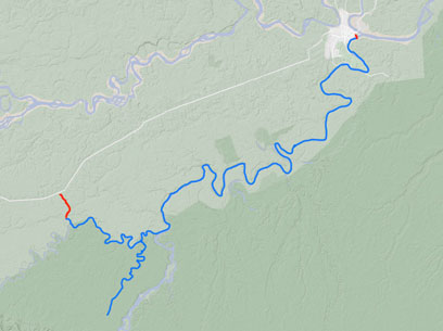 Tambopata Rafting 8 Days Terrain Map