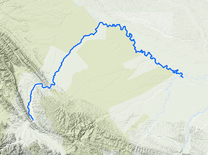 Manu Rafting Expedition 9 Days Terrain Map