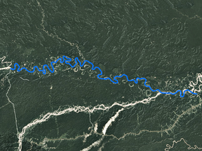 Manu Rafting Expedition 9 Tage Satellitenkarte