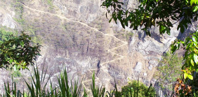 Choquequirao Switchbacks from the Apurimac River