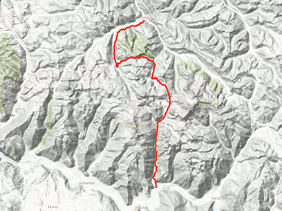 Salkantay Trek Terrain Map