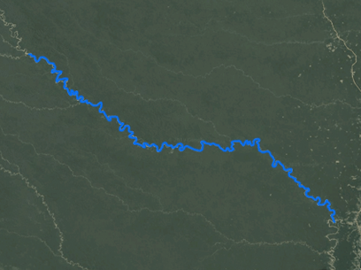 Upper Las Piedras Rafting Expedition 9 Days Satellite Map