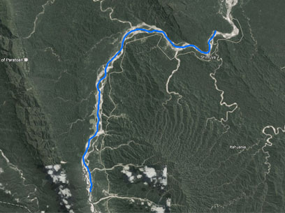 Manu Rafting 3 Days Satellite Map