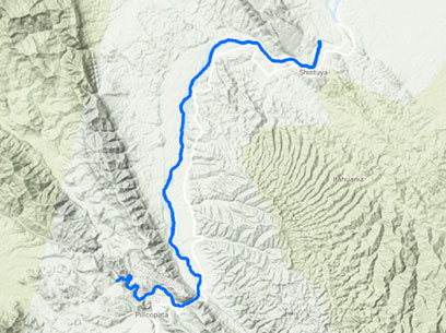 Manu Rafting 5 Days Terrain Map