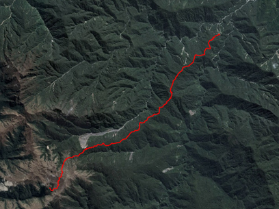 Trocha Union Trek Satellite Map